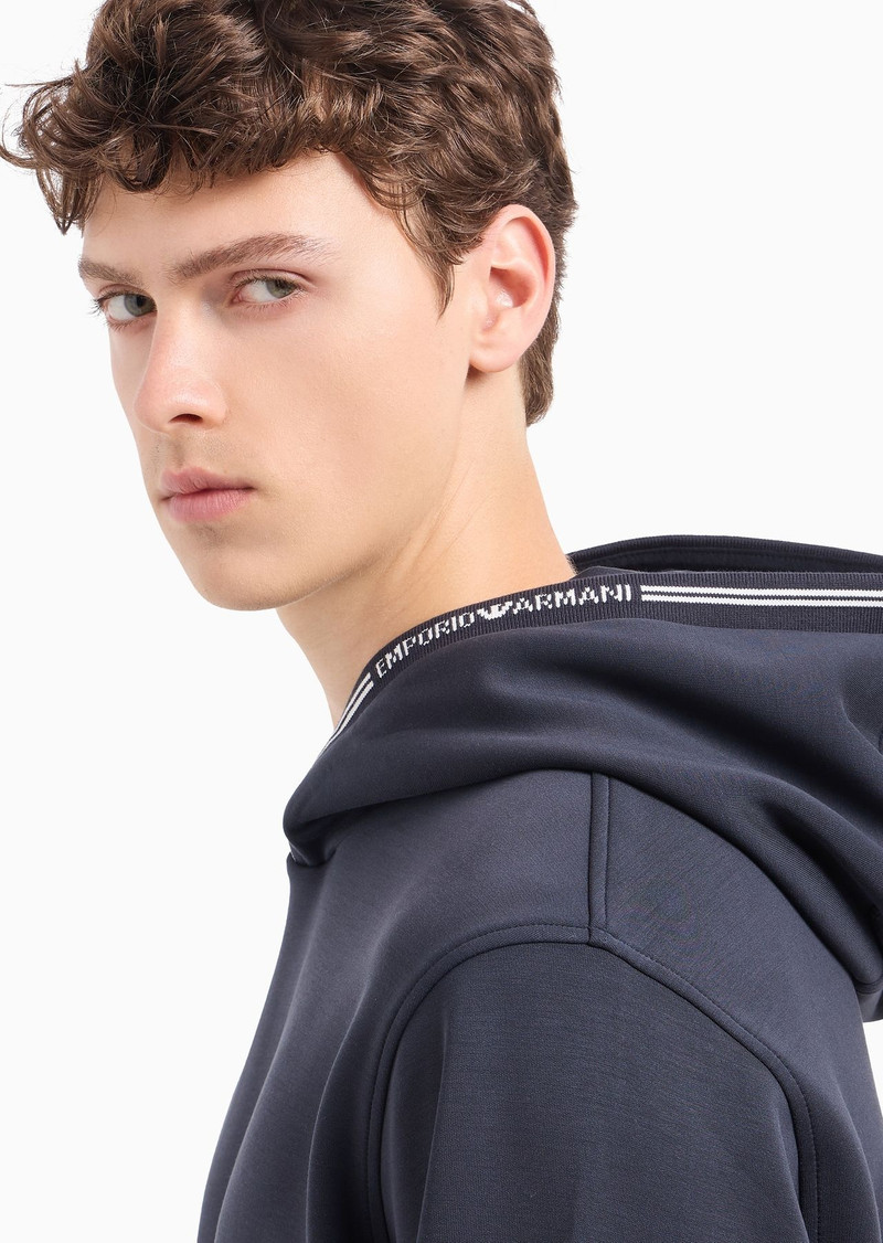 Hooded sweatshirt in bonded jersey 5
