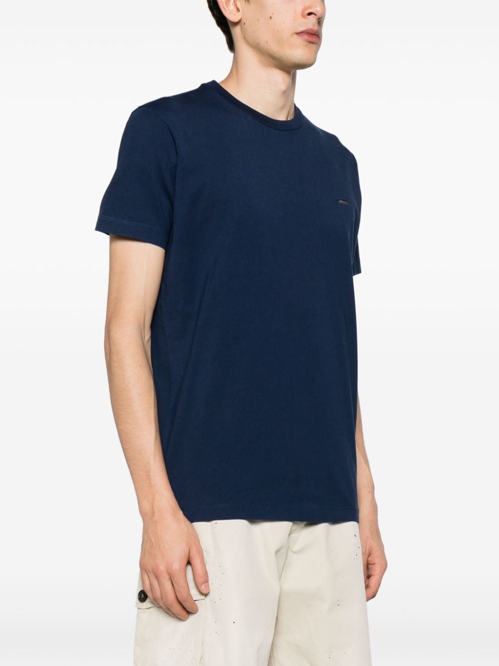 logo-appliquÃ© cotton T-shirt - 3