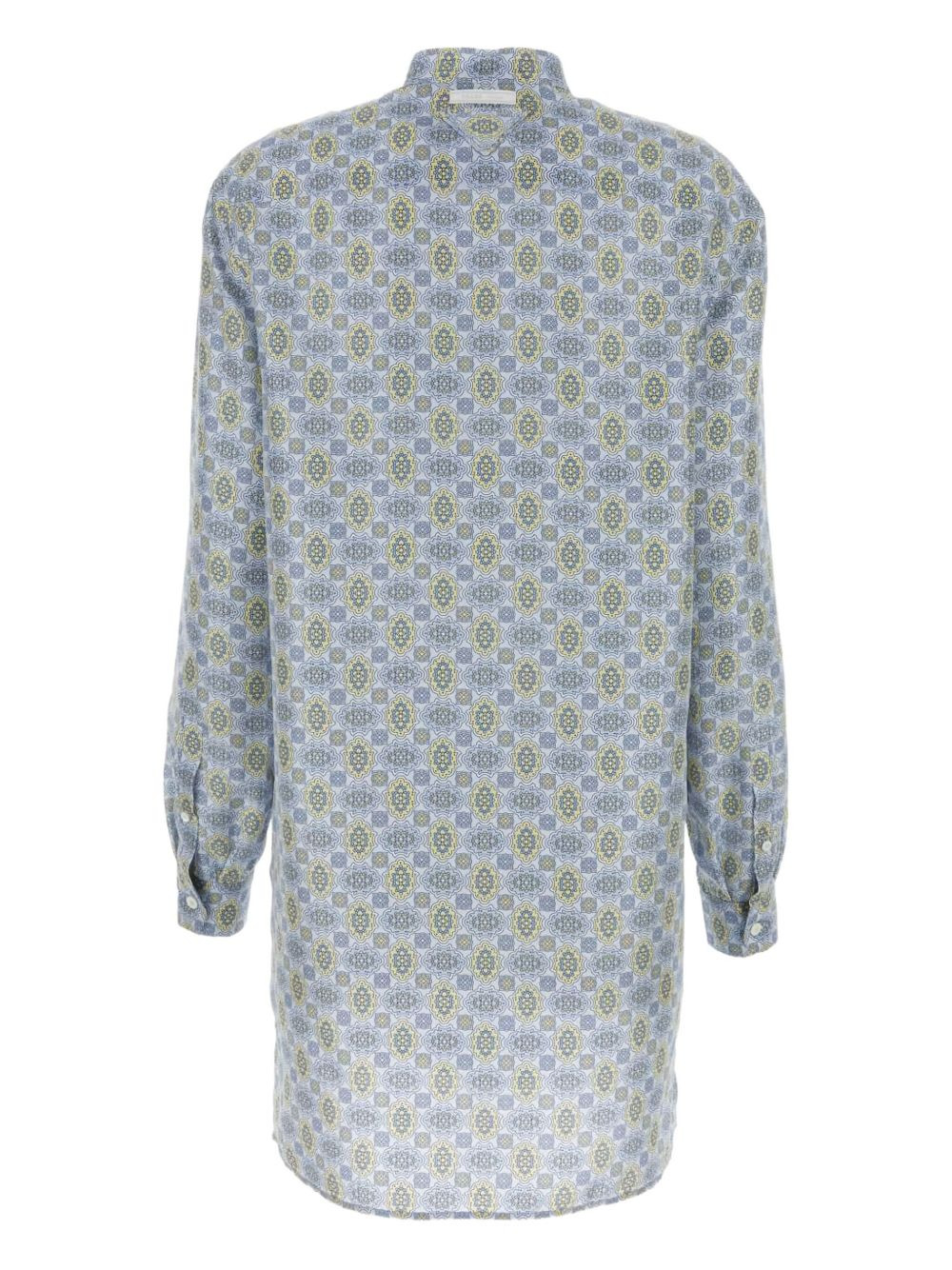 printed silk shirt dress - 2