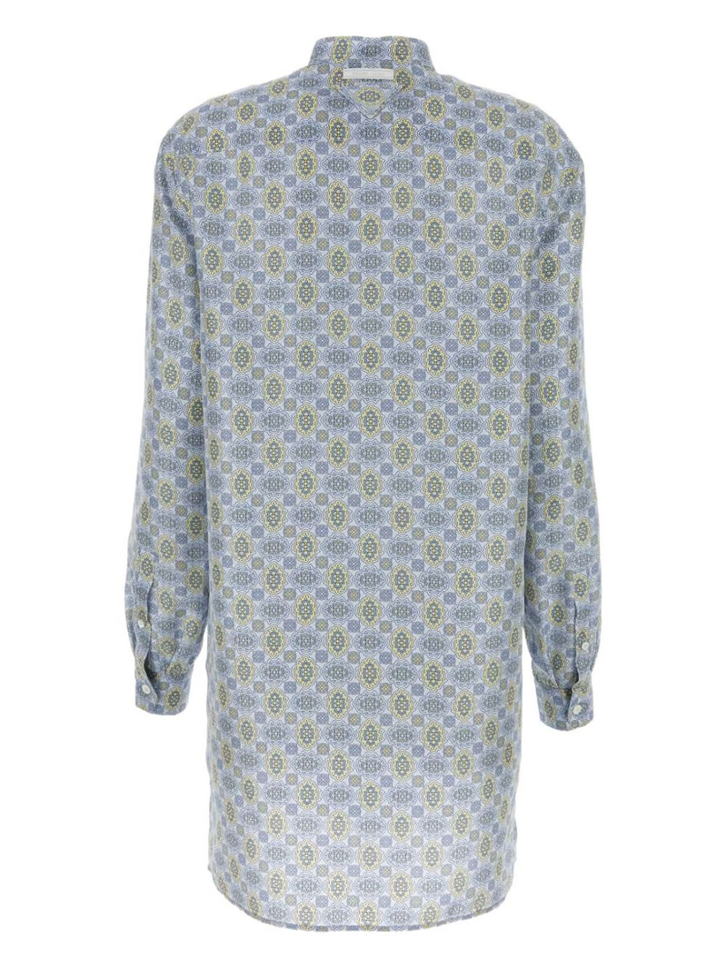 Prada printed silk shirt dress outlook