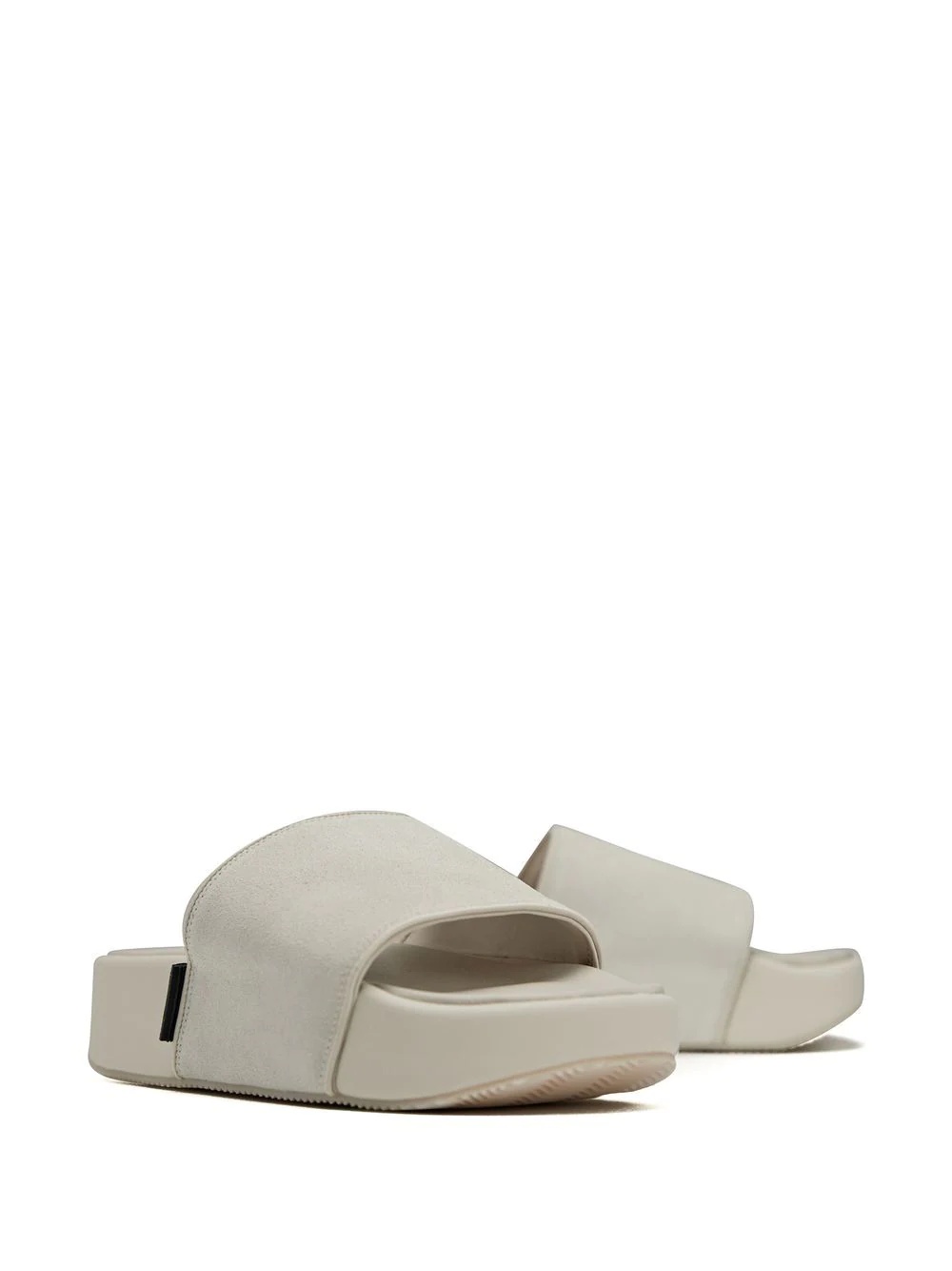 leather flatform slides - 2