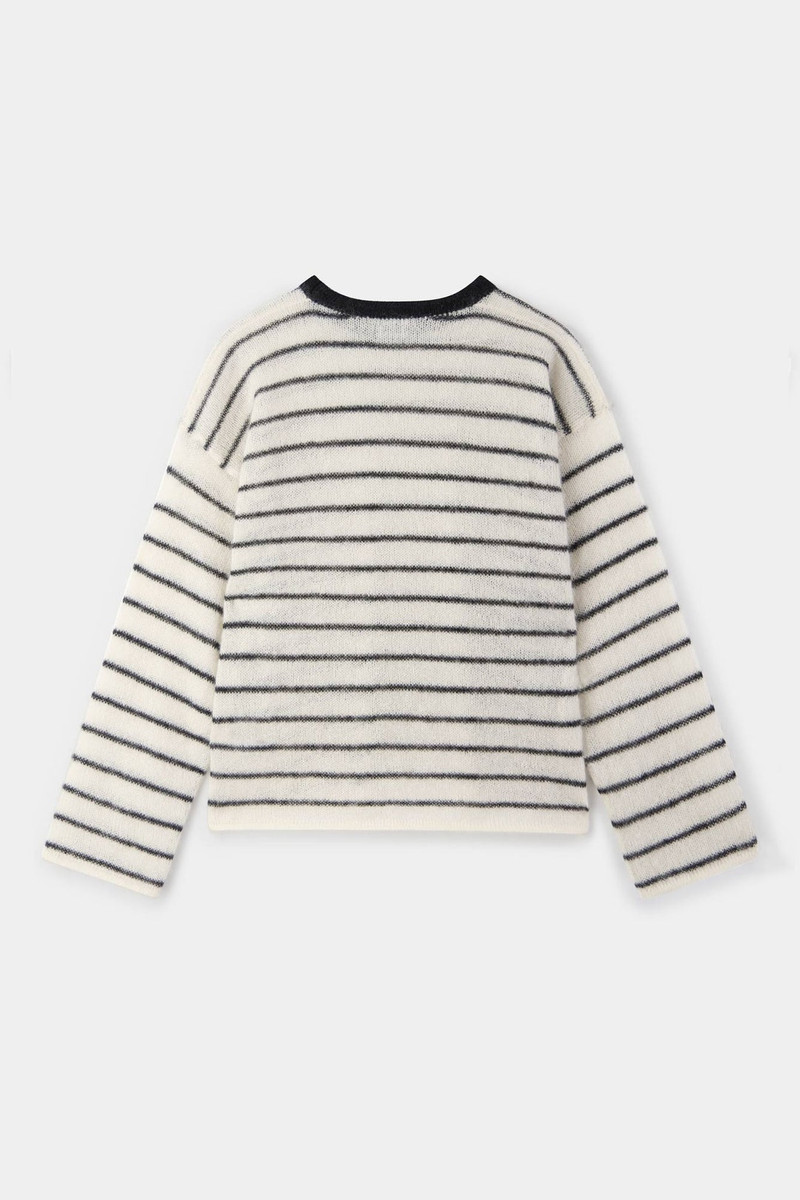 LONGSLEEVE T-SHIRT / cream & black 4