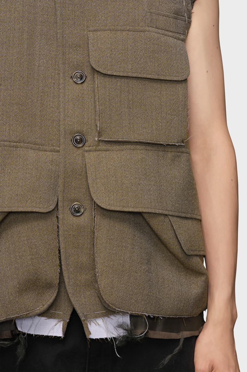 Sleeveless 모직 재킷 5