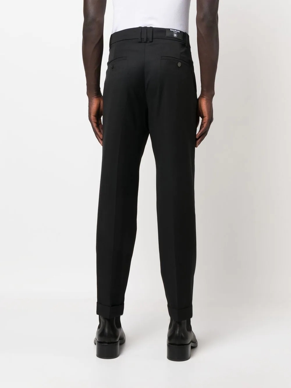mid-rise straight-leg trousers - 4
