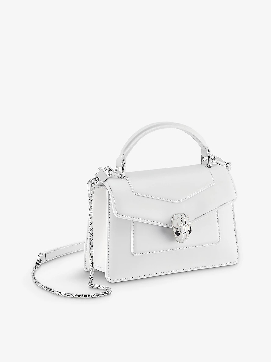 Serpenti Forever leather top-handle bag - 4