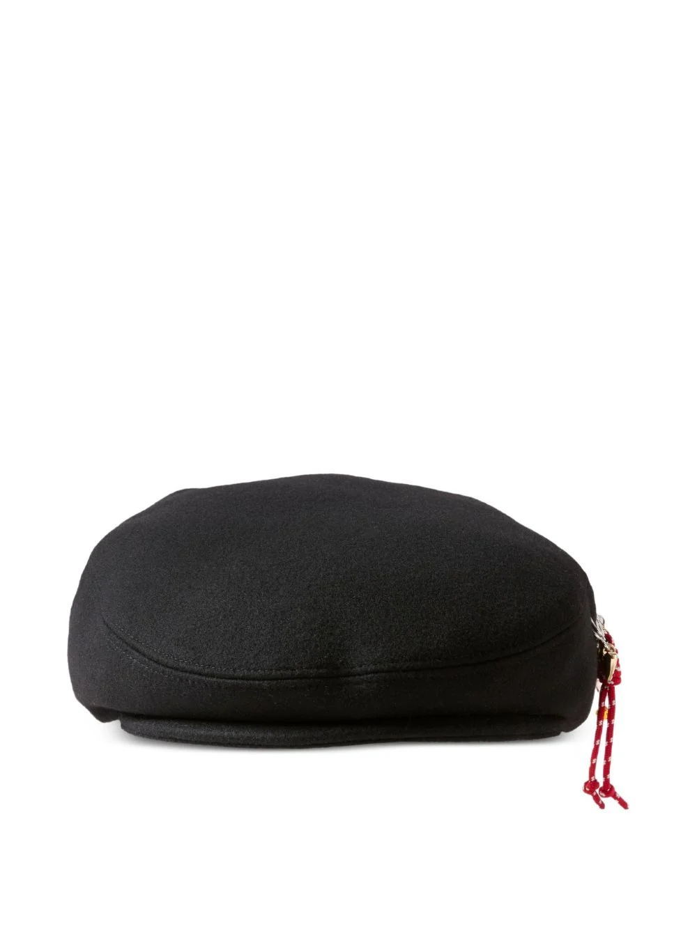 wool beret with metal brooch - 1
