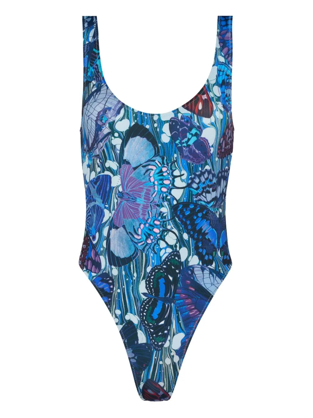 butterfly-print swimsuit - 1