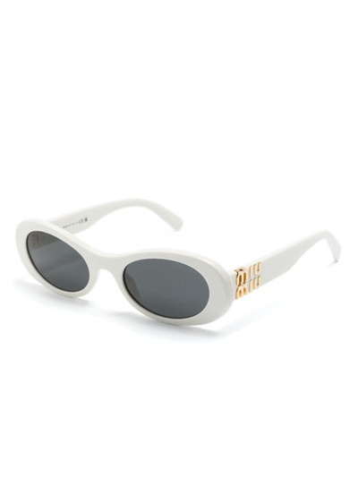 Miu Miu Miu Glimpse oval-frame sunglasses outlook