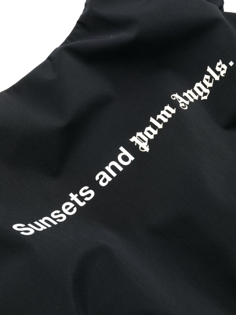 slogan-print low-back swimsuit 3