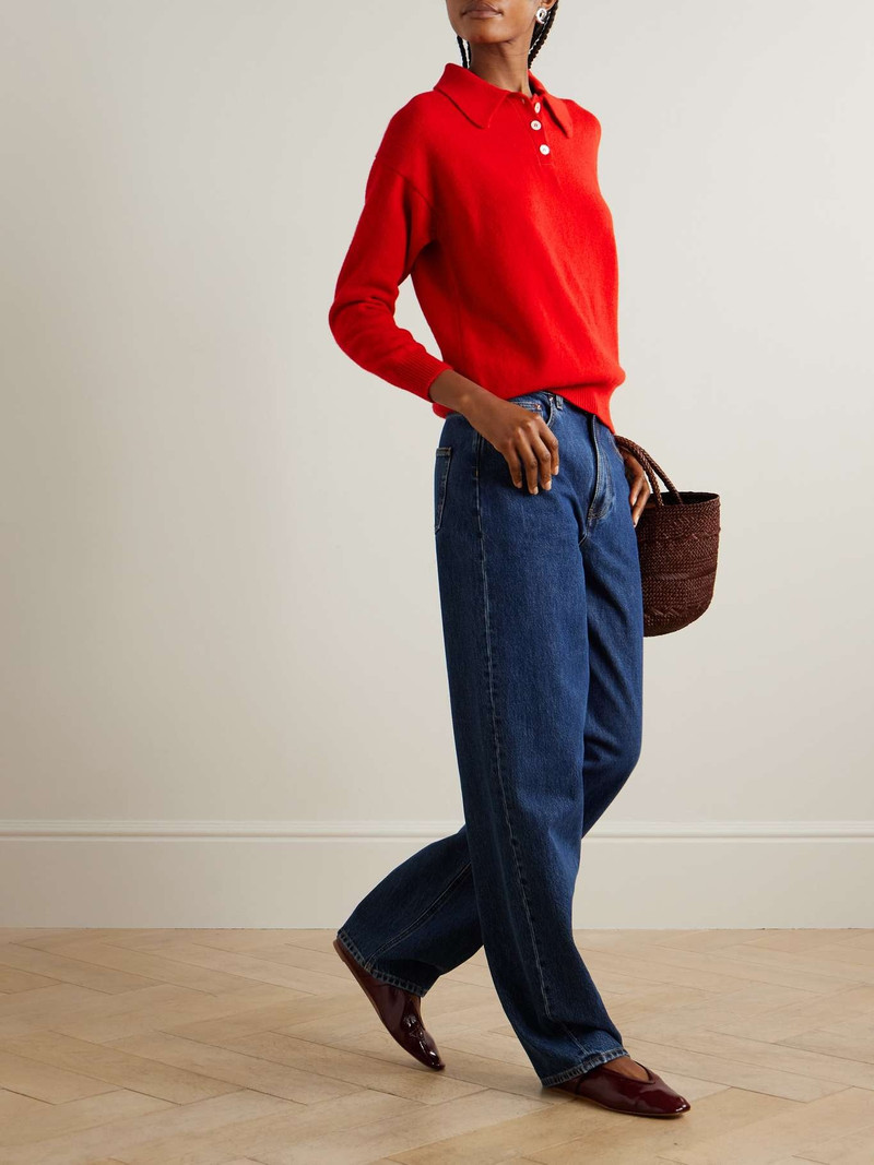 &DAUGHTER Edith wool polo sweater Red outlook