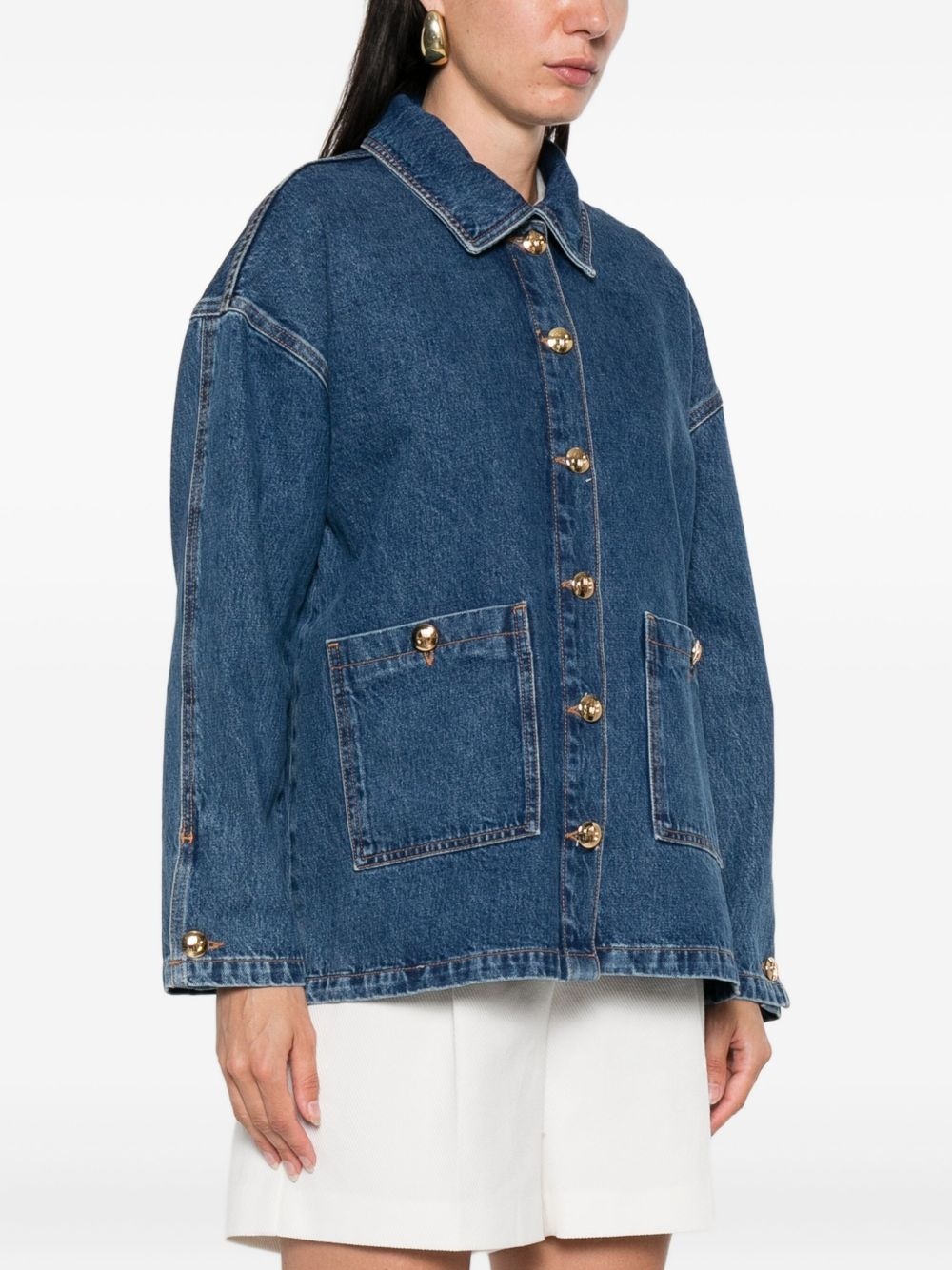 buttoned denim jacket - 3