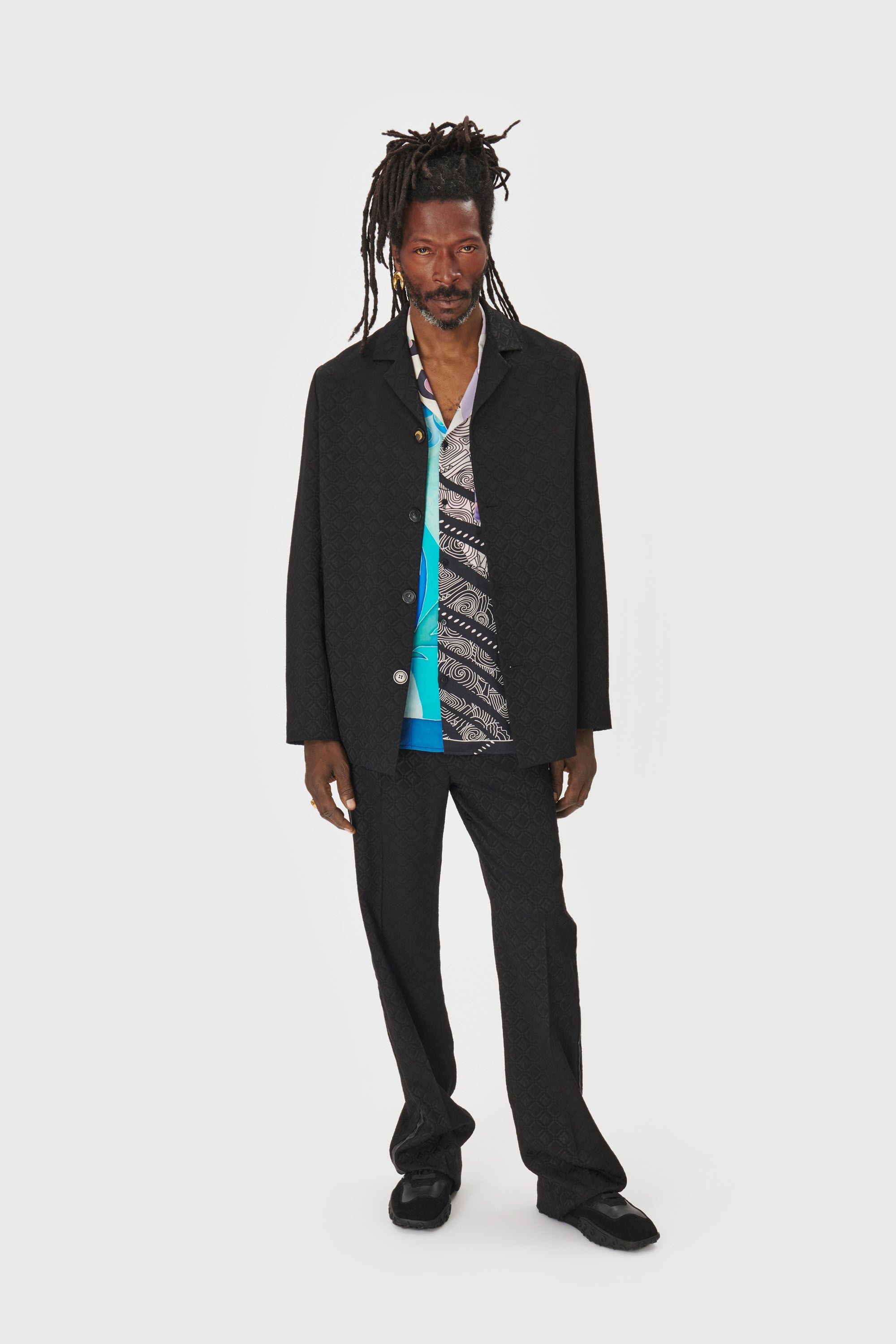 Regenerated Silk Scarves Bowling Shirt - 4