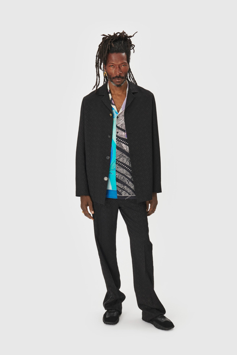 Regenerated Silk Scarves Bowling Shirt 4