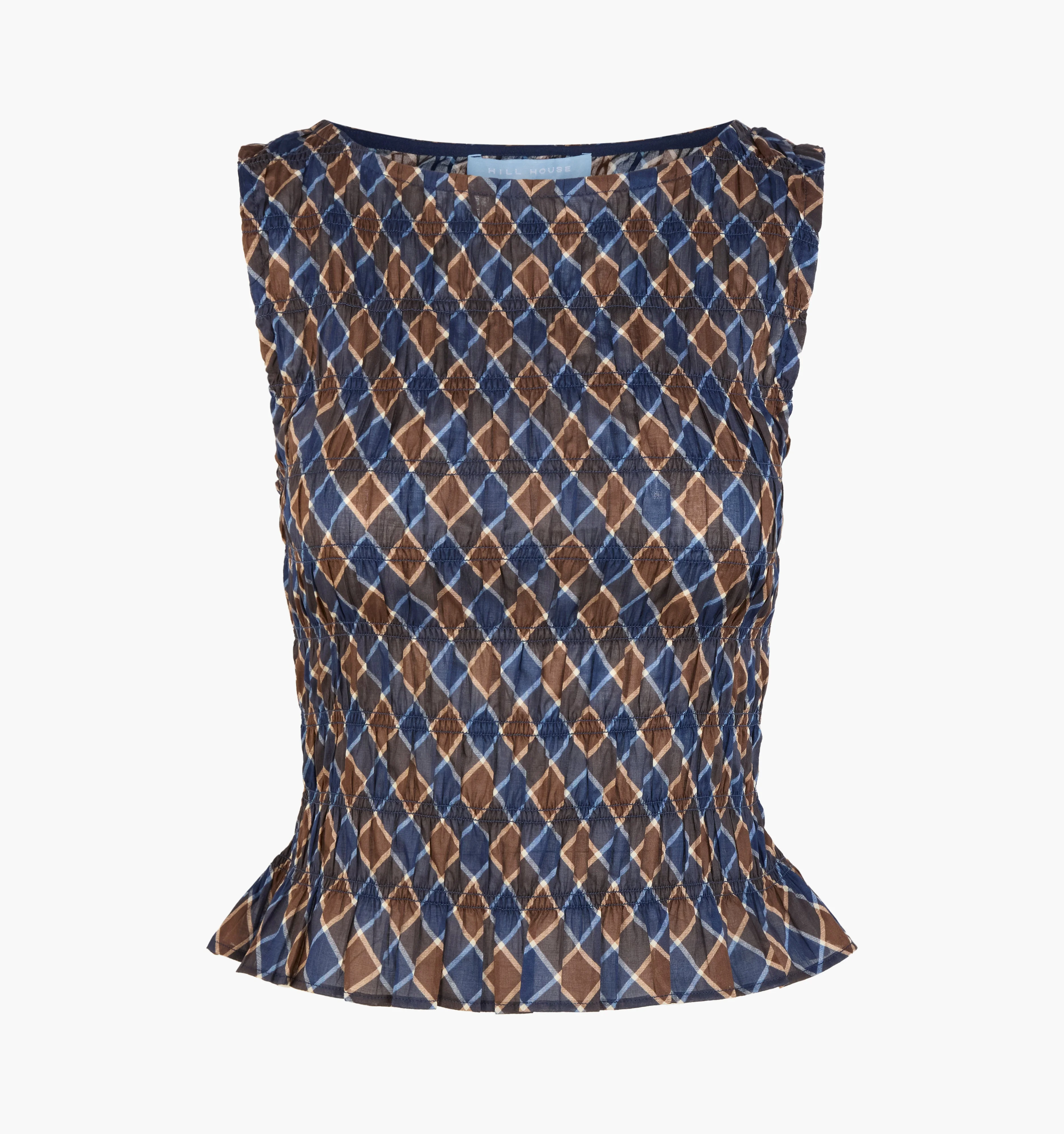 The Phoebe Nap Top - Wilshire Plaid Chocolate/Navy - 1
