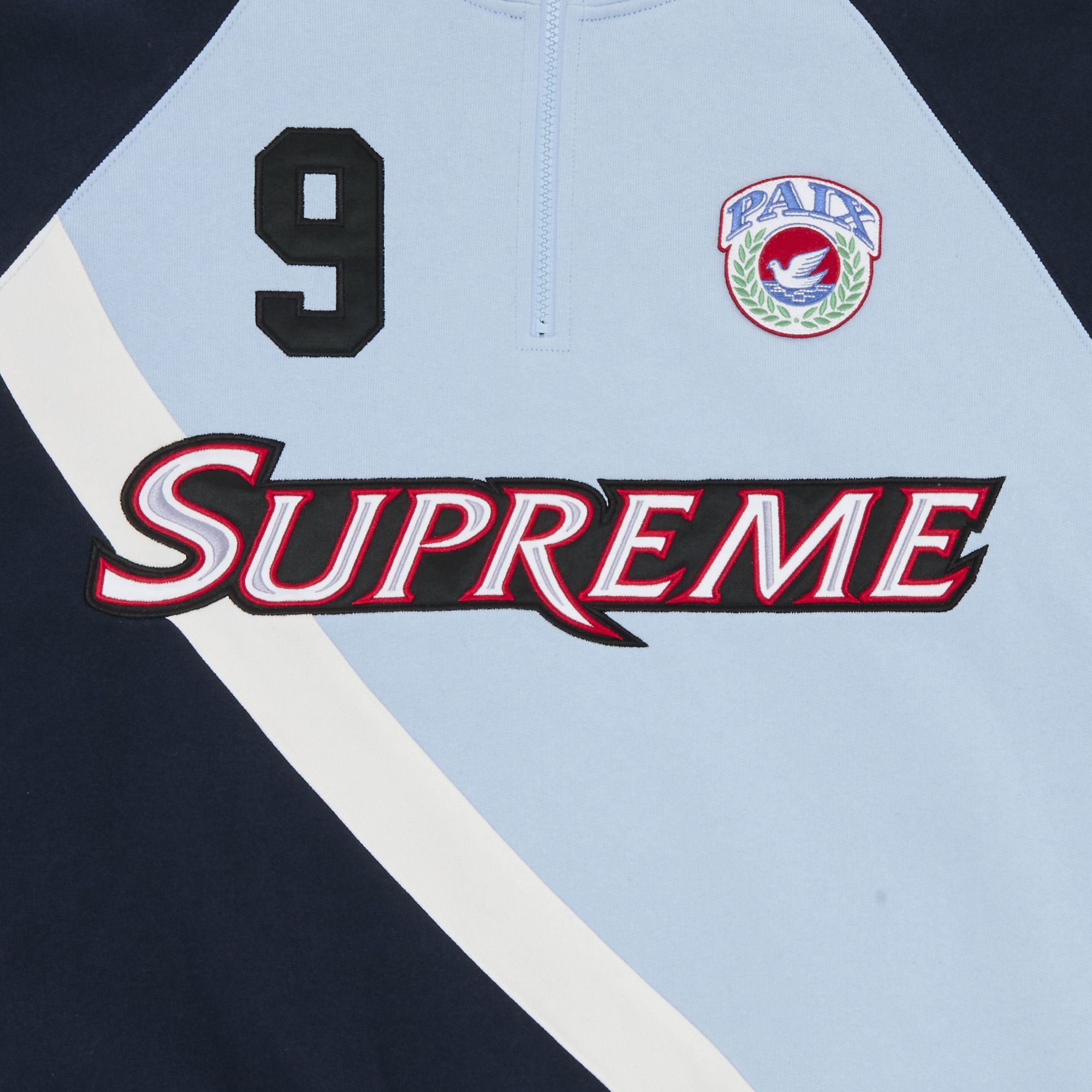 Supreme Equipé Half Zip Sweatshirt 'Light Blue' - 3
