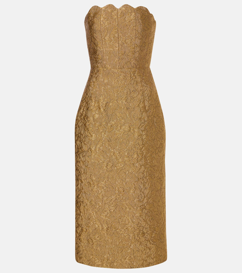 Marcella floral brocade cocktail dress - 1