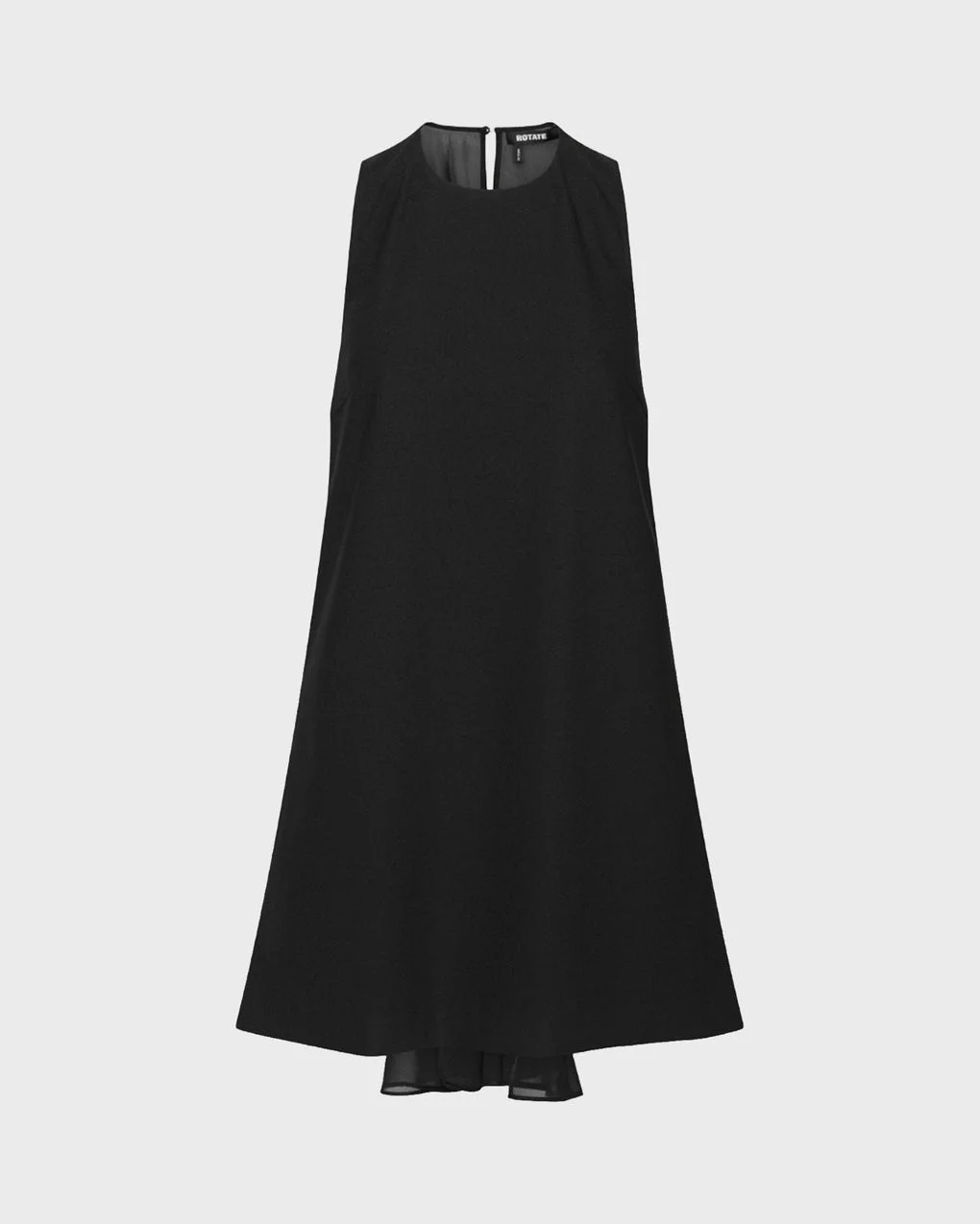 Dress Crepe Mini A-Line Black - 1