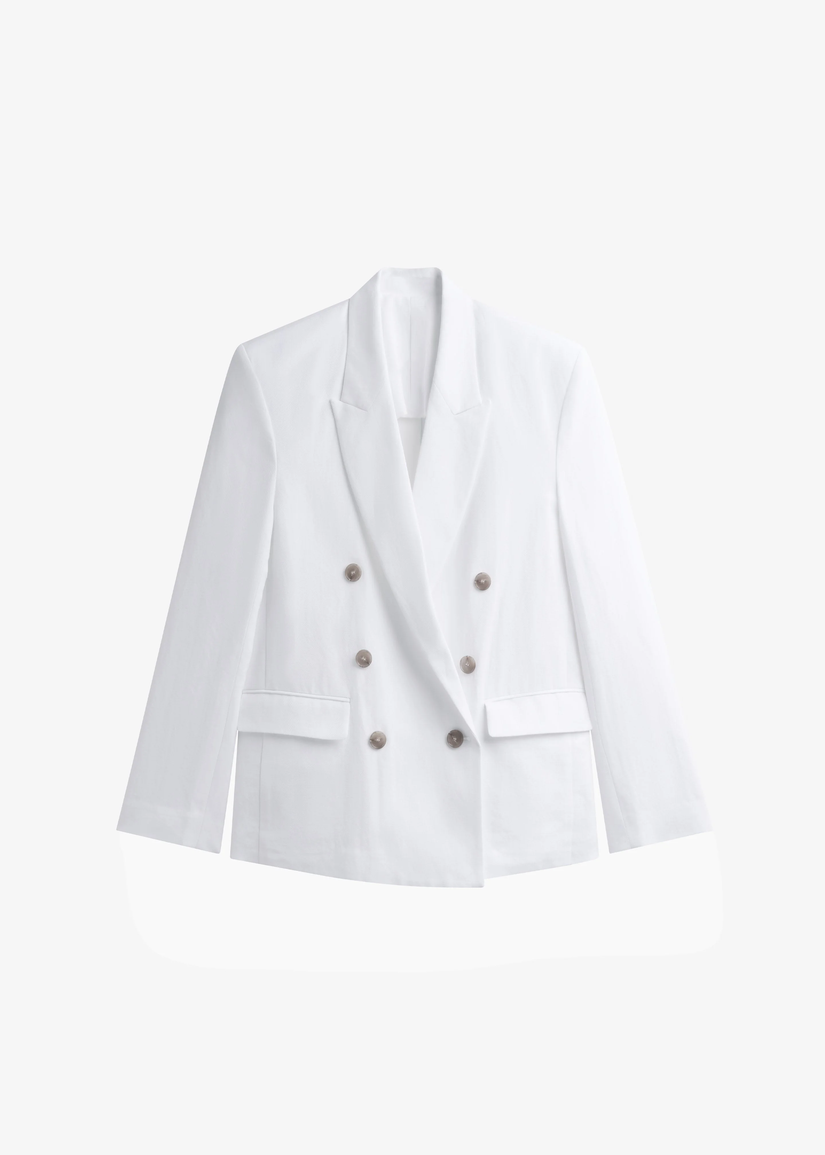 Salerno Linen Blazer - White - 1