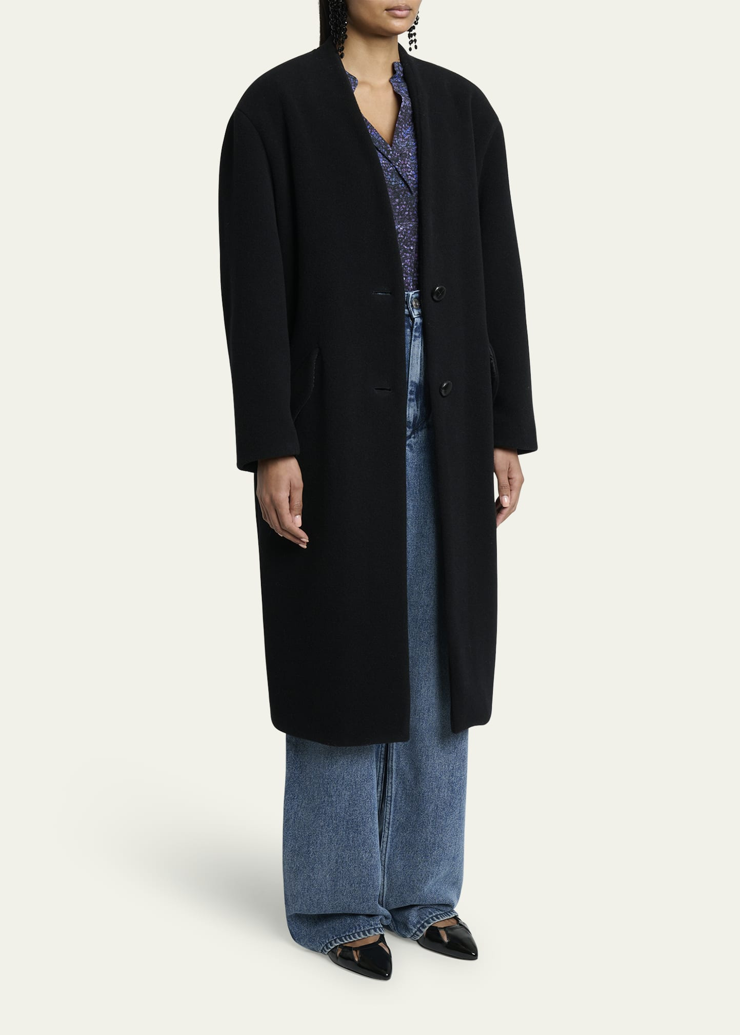 Florane Structured Wool Coat - 4