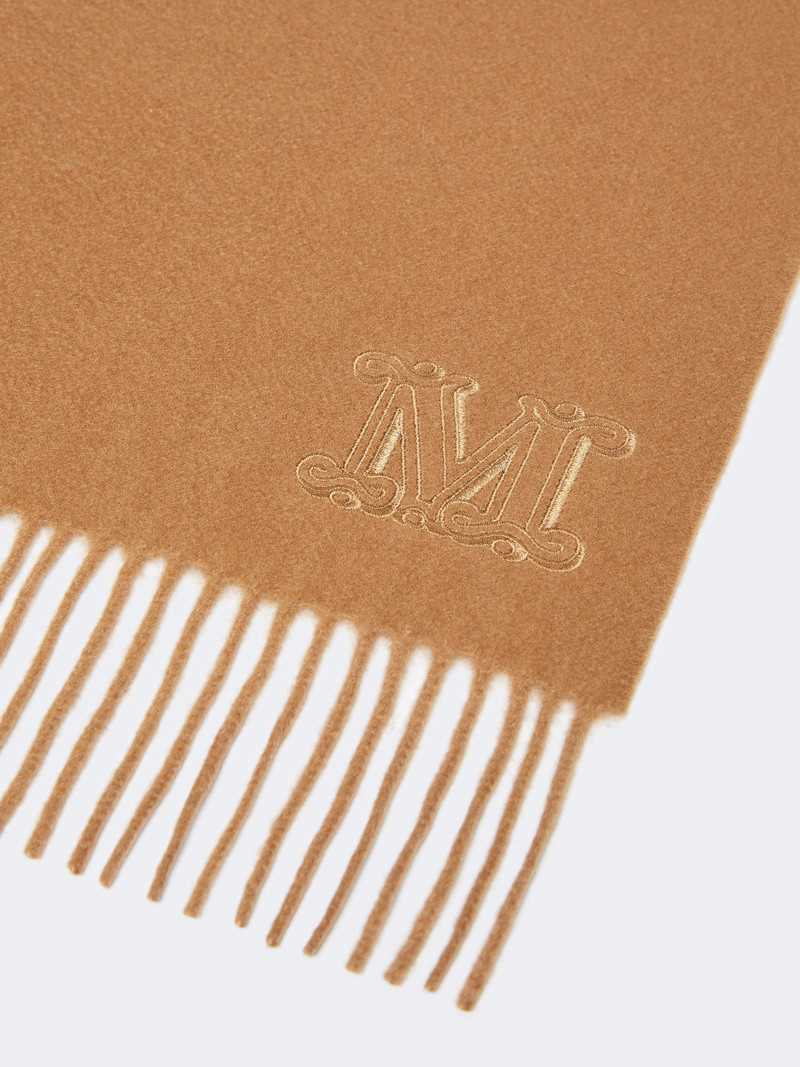 Max Mara DALIA Monogram-embroidered cashmere stole - BEIGE outlook