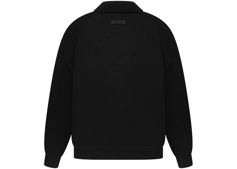 ESSENTIALS Fear of God Essentials Knit Polo Black outlook