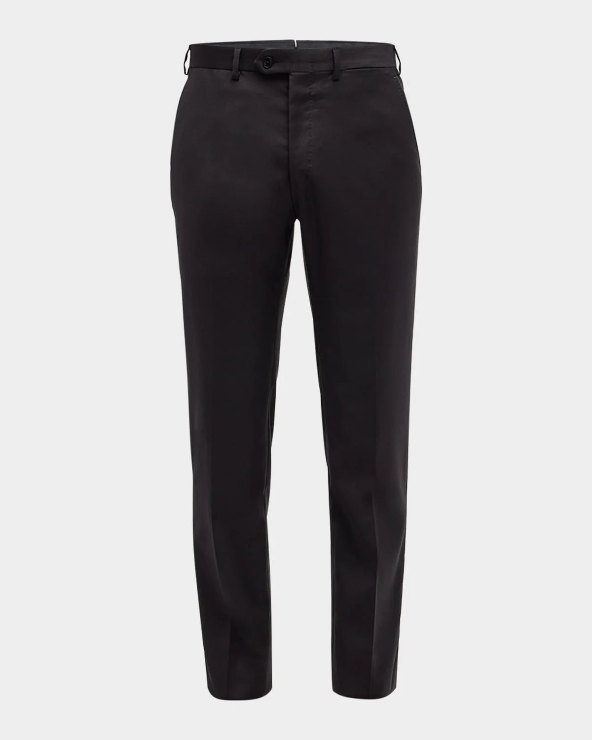 Men's Solid Wool Trousers - 1
