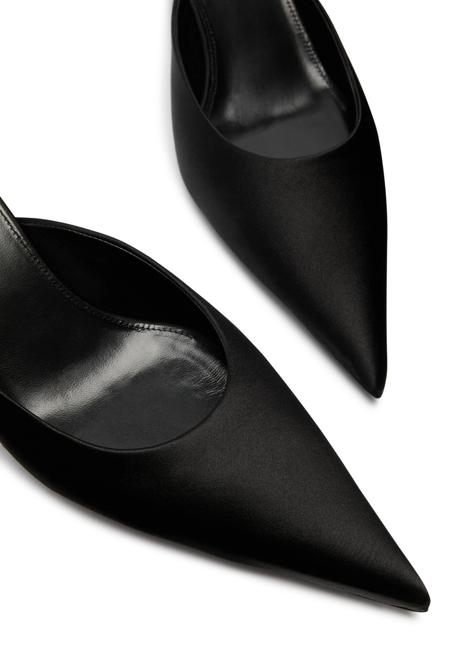 Saint Laurent Barbara 55 Satin Mules - 3