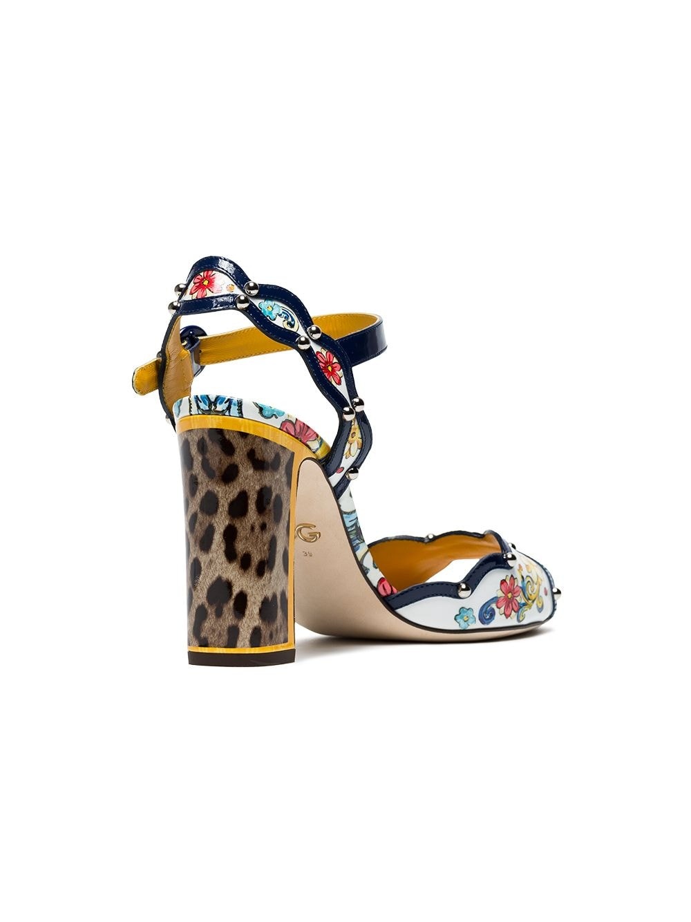 Leopard Keira Majolica 95 Leather Sandals - 4