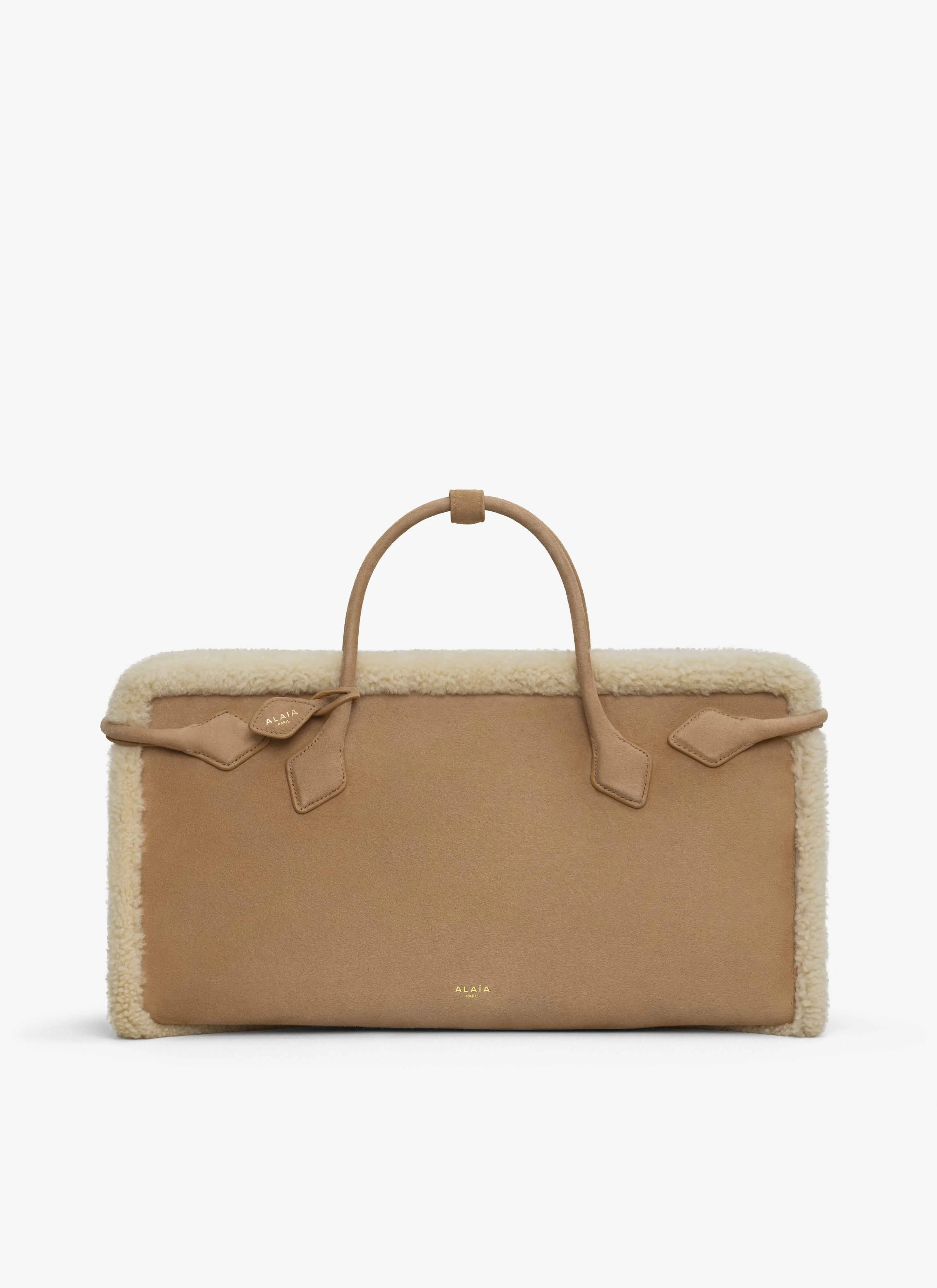 LE TECKEL TOTE BAG IN MERINO SHEARLING - 1