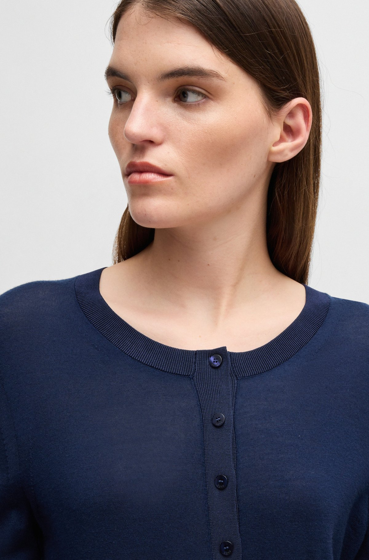 HENLEY-NECK SWEATER IN MERINO WOOL - 5