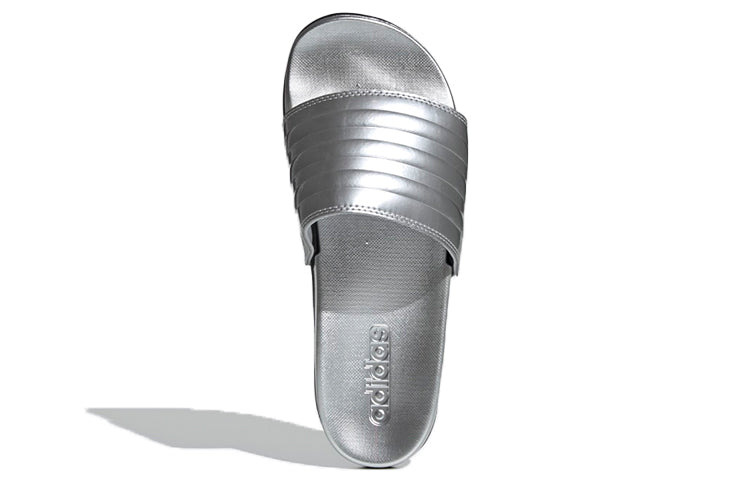 (WMNS) adidas Adilette Comfort Slide 'Silver Metallic' FW7683 - 5