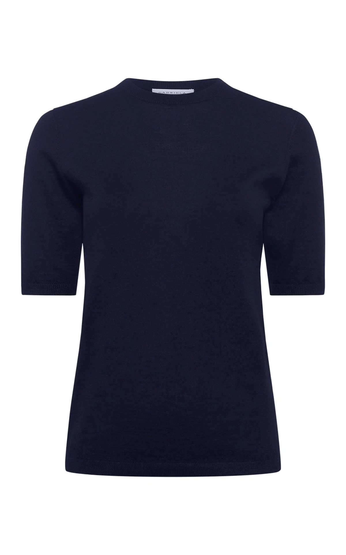 Brunner Knit T-Shirt in Dark Navy Cashmere Silk - 1