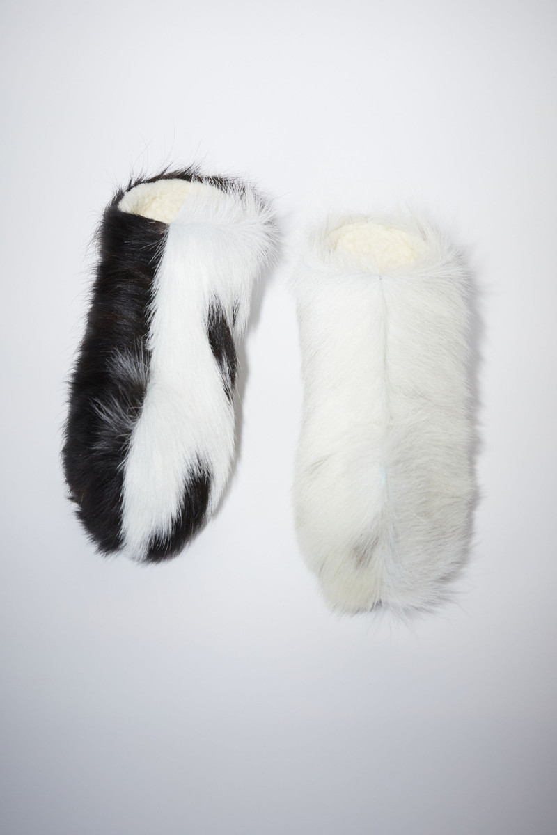 Studded fur mules - Multi brown 8