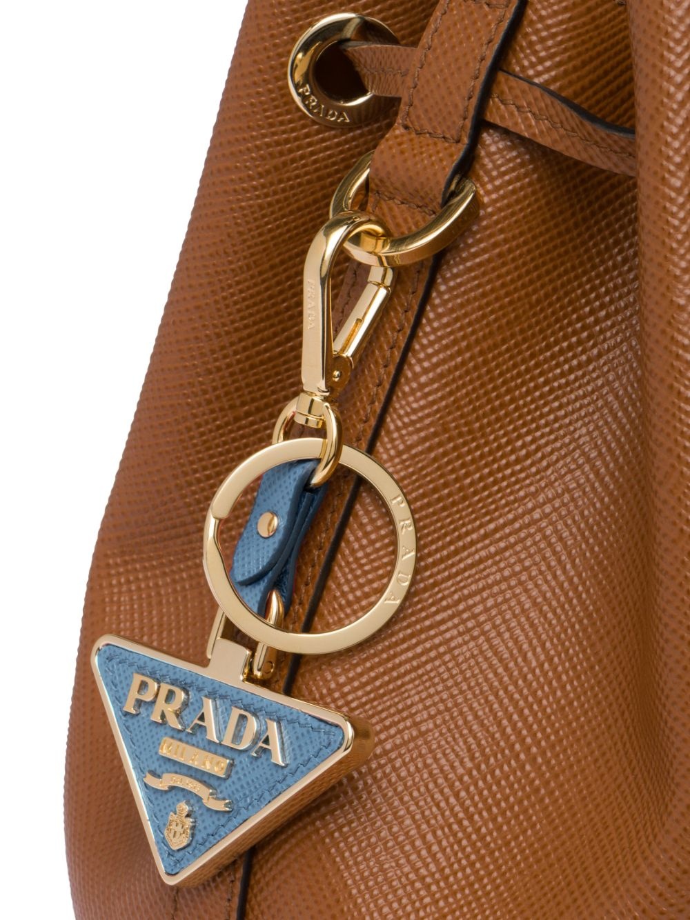 Saffiano leather keychain - 4