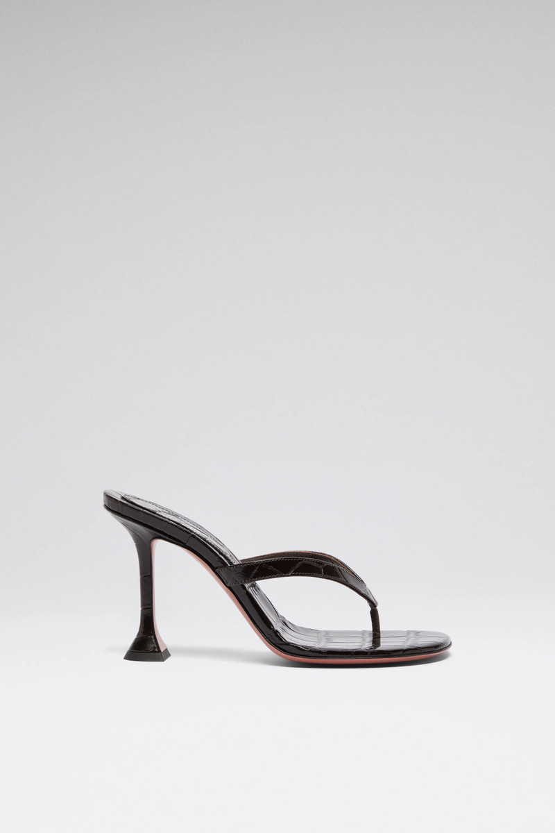 JULIETTE THONG SLIPPER 95 SHINY COFFEE CROC 1