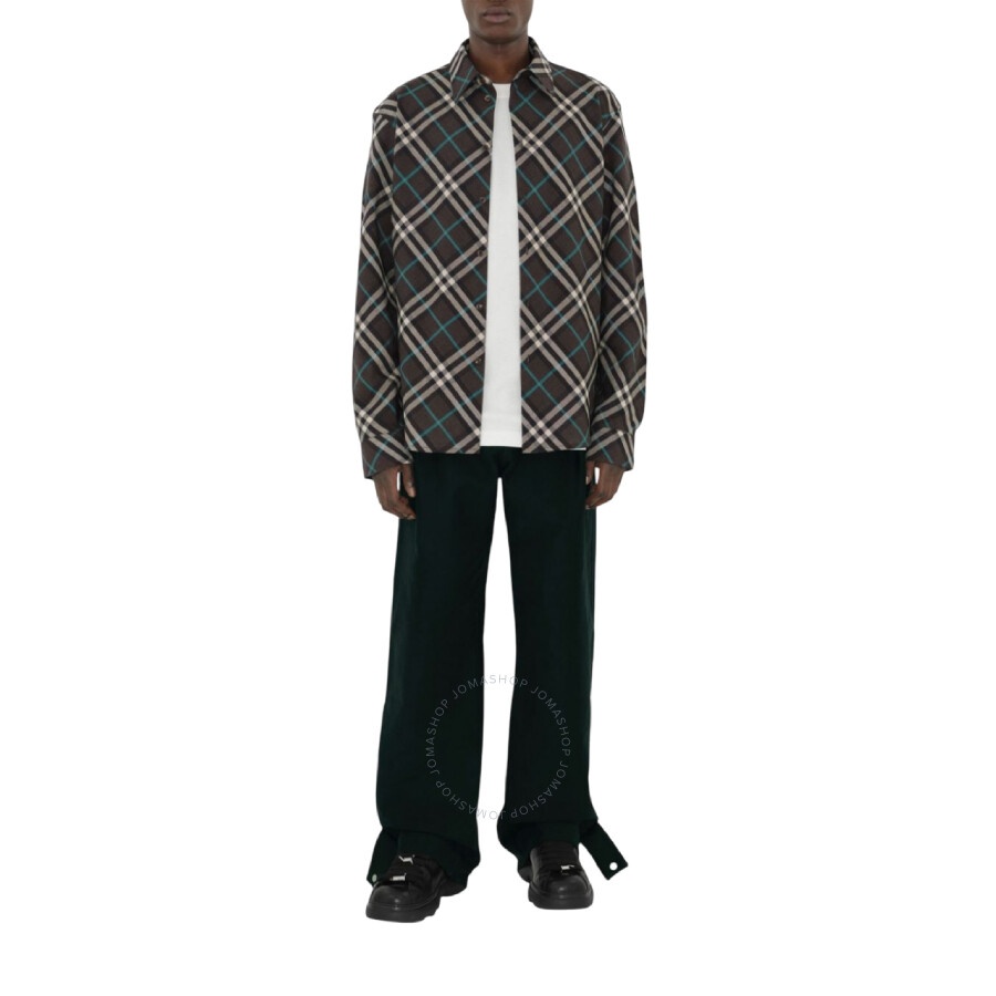 Burberry Check Pattern Button-Up Shirt - 4