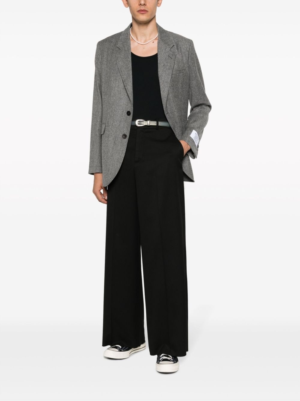 Plane Fannel single-breasted blazer - 3