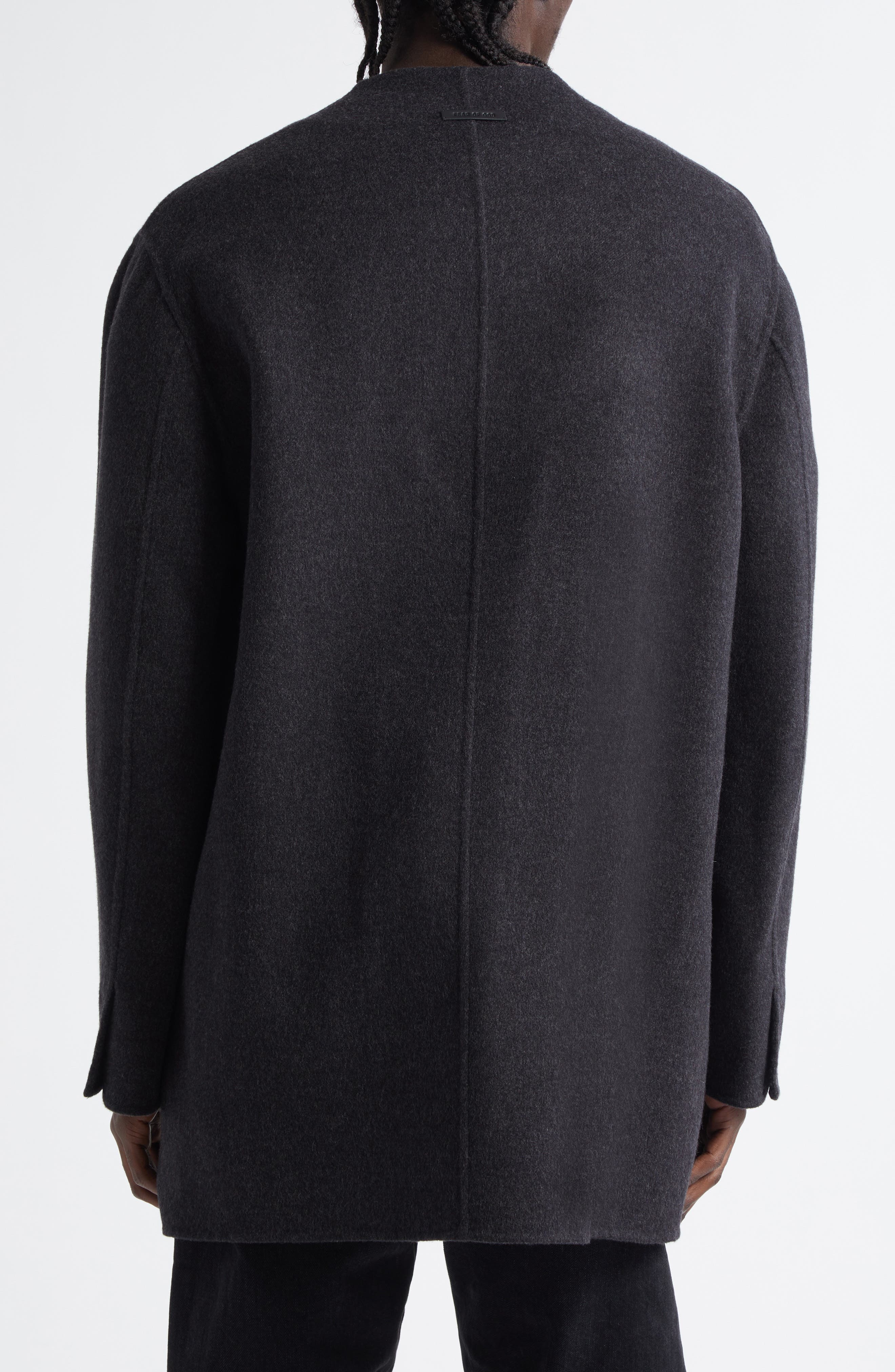 Fear of God Relaxed Lapelless Double Breasted Blazer in Charcoal at Nordstrom - 2