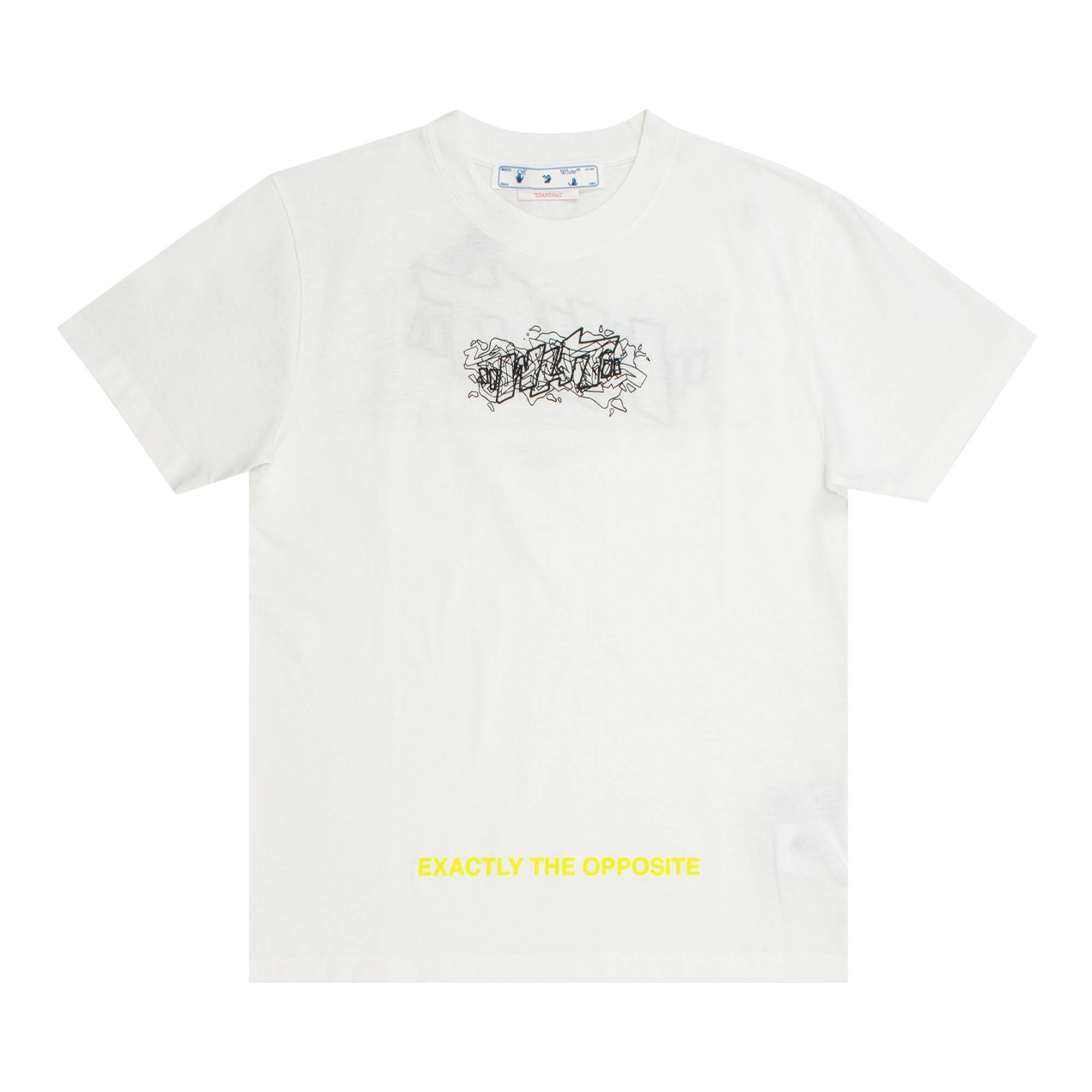 Off-White Graffiti Layers Slim Short-Sleeve Tee 'White/Black' - 1