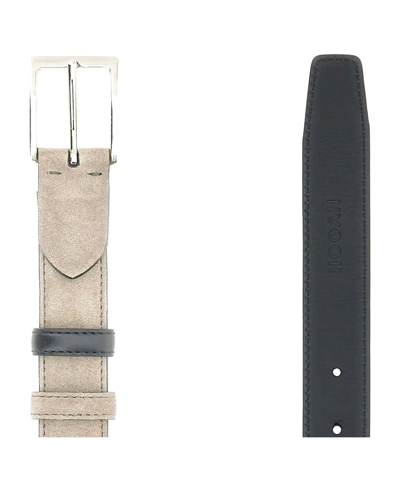 Leather Belt With Embossed Logo - 2