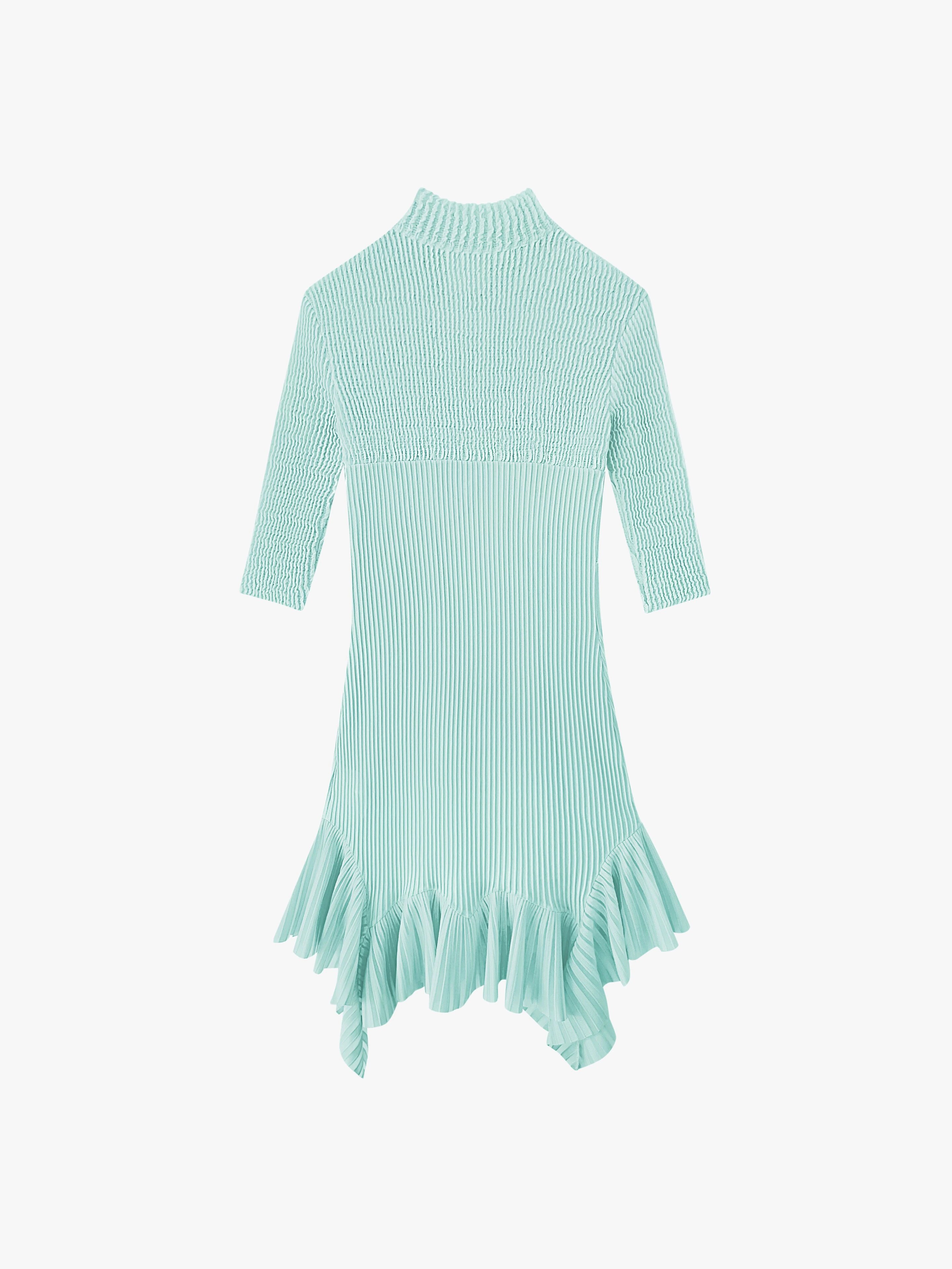 DRESS IN KNIT WITH FLOUNCES - 5