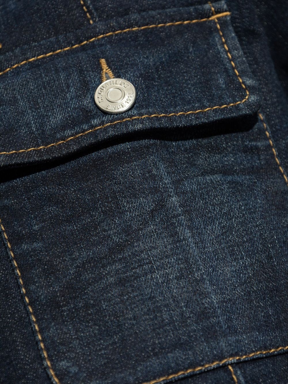 logo-patch denim jacket - 5