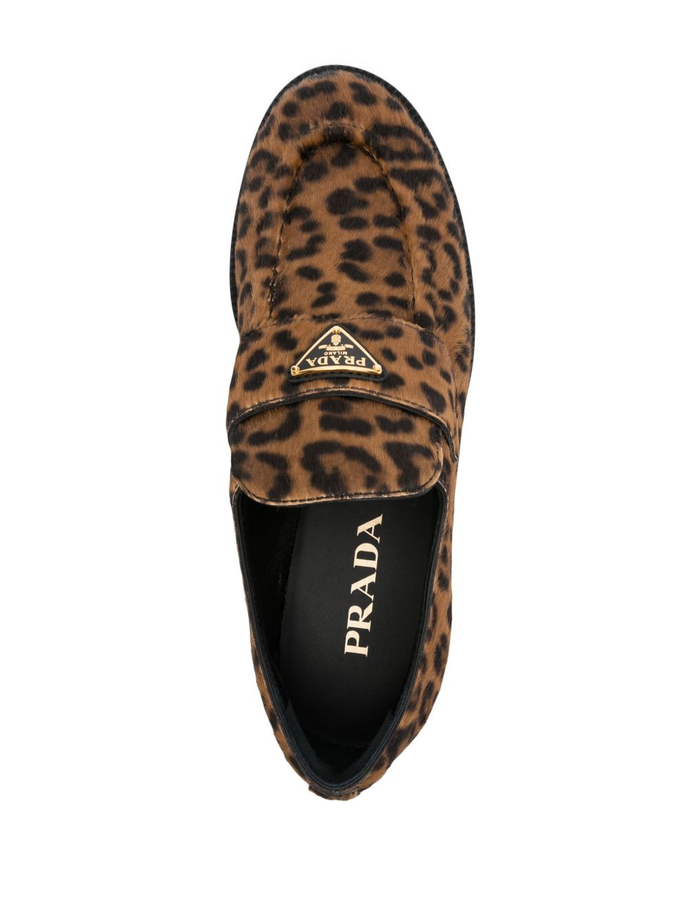 triangle-logo loafers - 4
