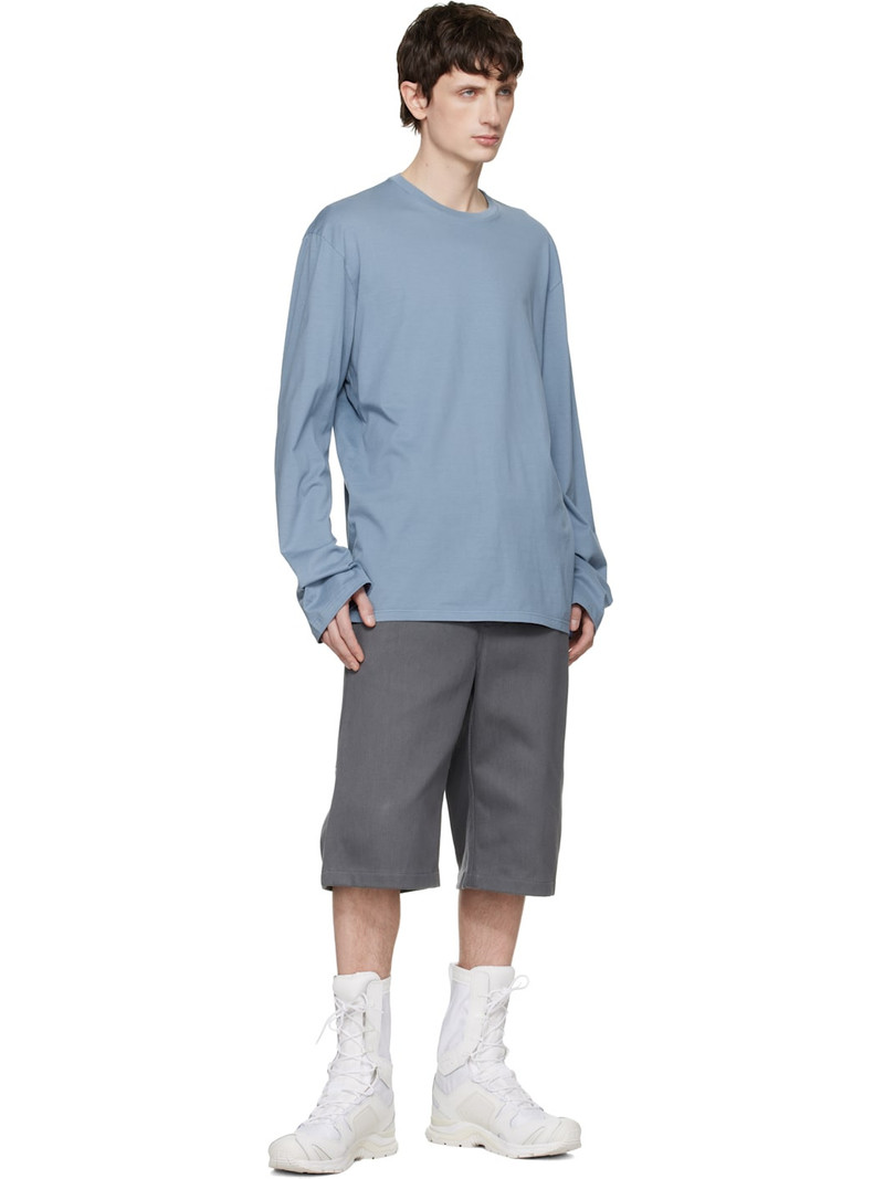 RIER Gray Antique Gabardine Shorts outlook