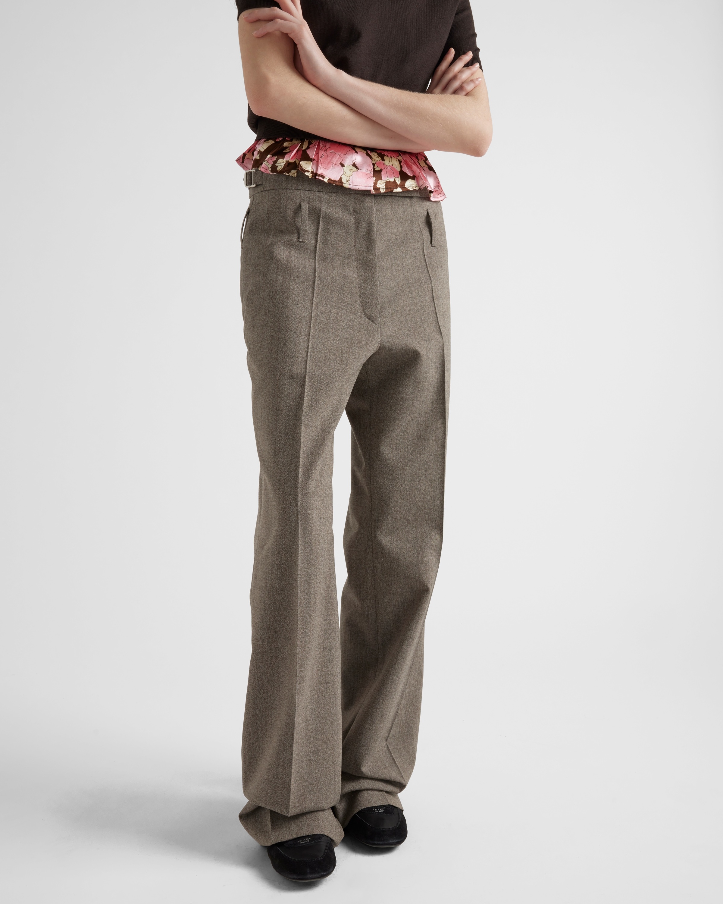 Technical wool pants with belt - 4