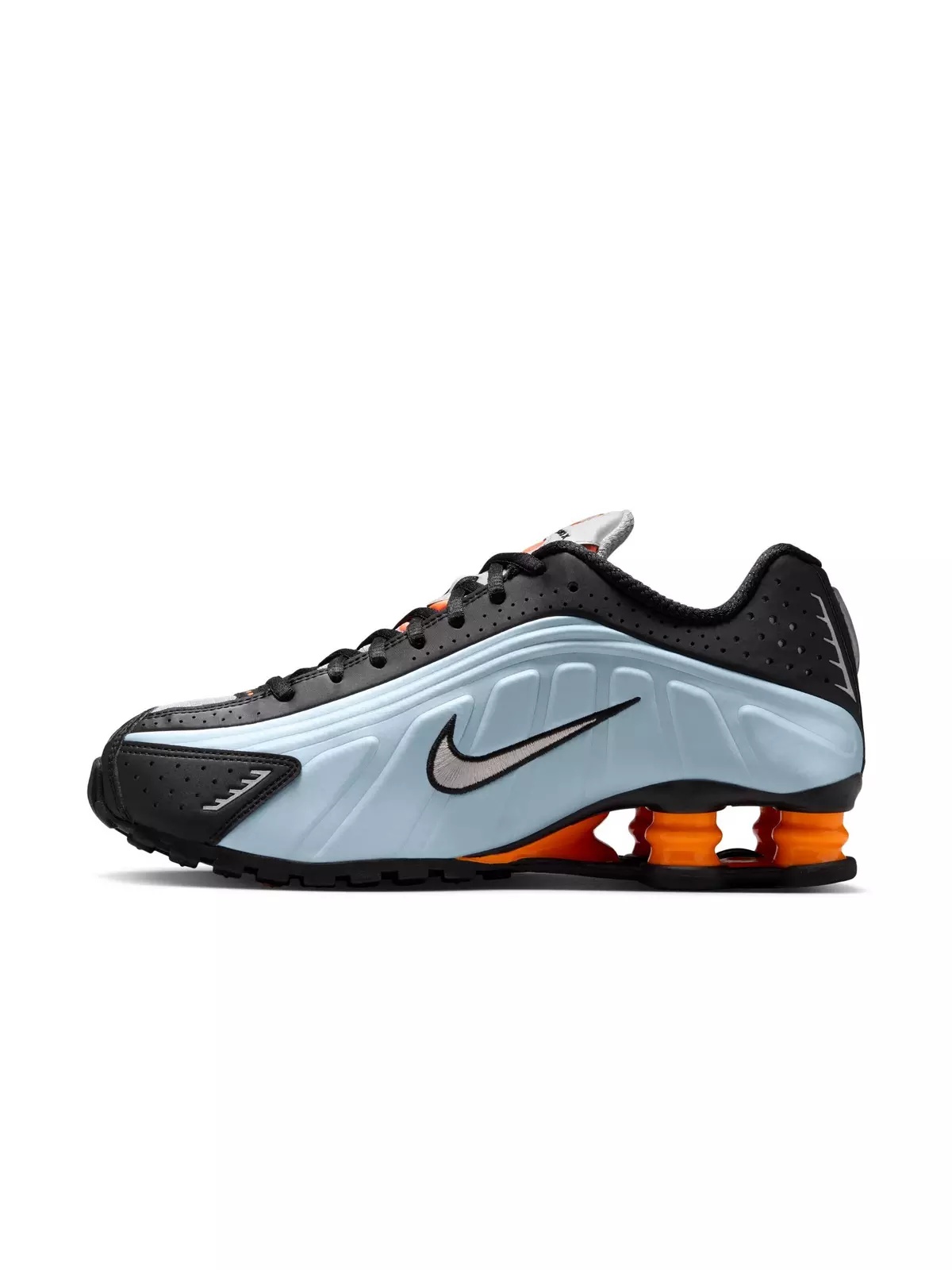 Shox R4 "Blue Tint/Metallic Silver/Total Orange" Women's Shoe - 4