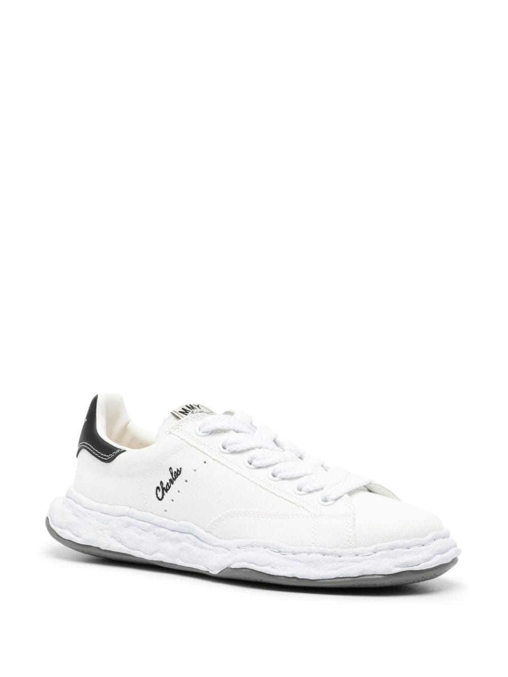 Charles lace-up canvas sneakers - 2
