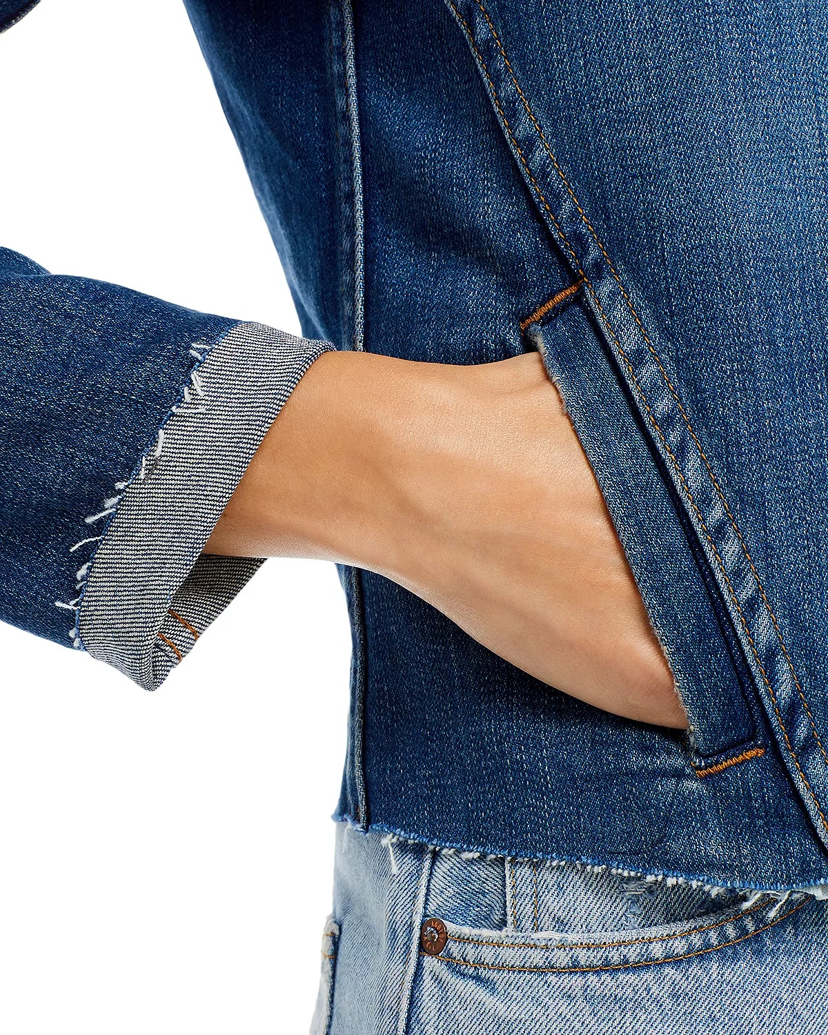 Janelle Slim-Fit Raw Denim Jacket - 7