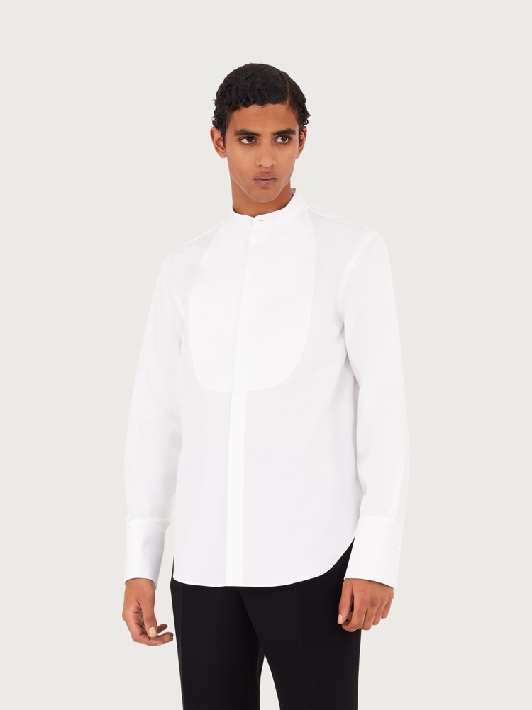 COTTON STRETCH TUXEDO SHIRT - 2