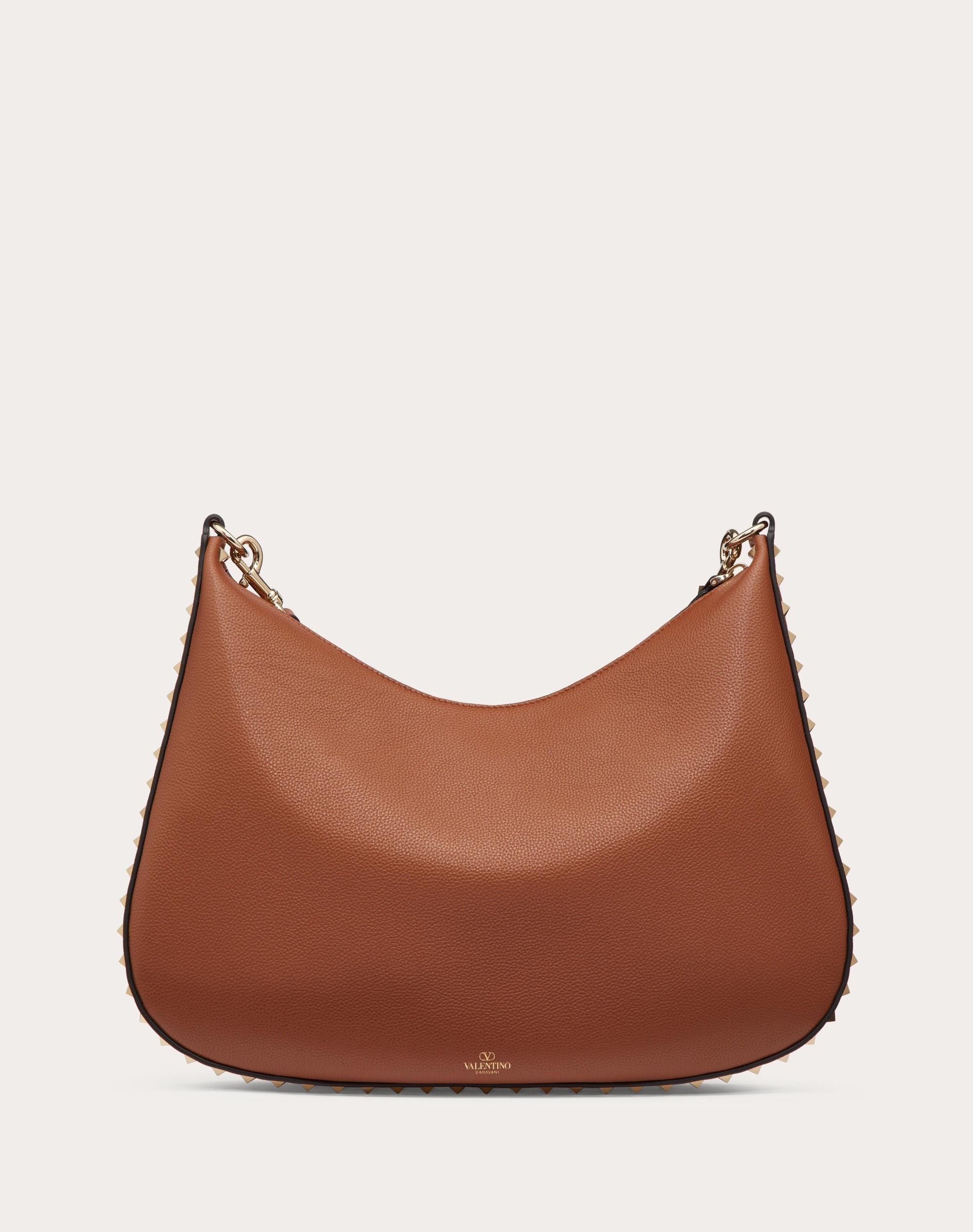ROCKSTUD HOBO BAG IN GRAINY CALFSKIN - 3